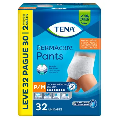 Roupa Íntima Tena Pants Dermacare P/M 32 Unidades Descartáveis