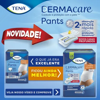 Roupa Íntima Tena Pants Dermacare P/M Embalagem Econômica 32 unidades