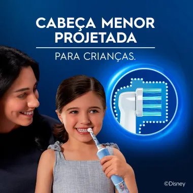 Refil Escova Dental Elétrica Oral-B Pro Kids Frozen 3Mais com 2 Unidades