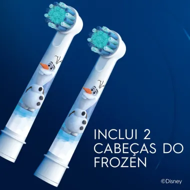 Refil Escova Dental Elétrica Oral-B Pro Kids Frozen 3Mais com 2 Unidades