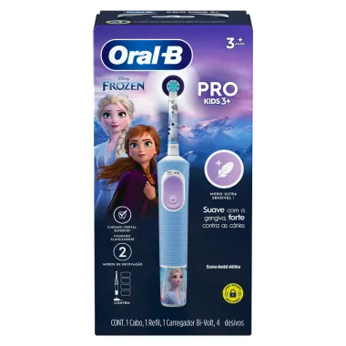 Escova Dental Elétrica Oral-B Pro Kids 3Mais Frozen Bivolt