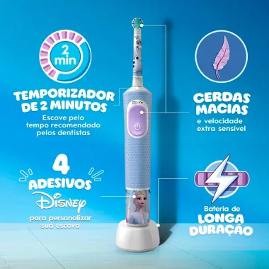 Escova de Dente El&eacute;trica Infantil Oral-B Disney Frozen Bivolt - 1 Unidade