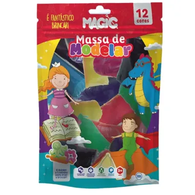 Massa de Modelar Magic 12 Cores