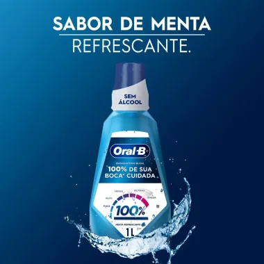 Enxaguante Bucal Oral B Menta Refrescante 1 Litro