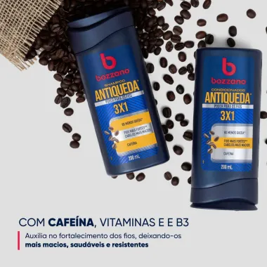 Condicionador Bozzano Antiqueda Cafeína 3x1 com 200ml