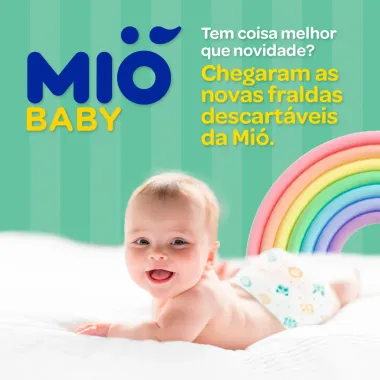 Fralda Descartável Mió Baby Tamanho M com 32 Fraldas