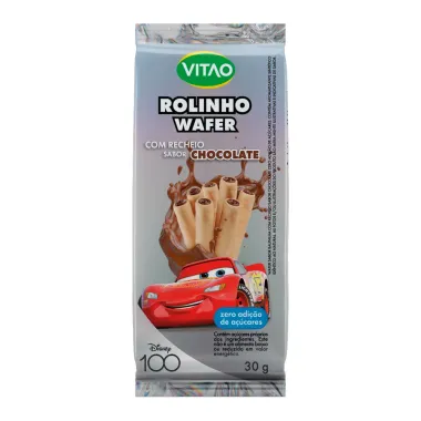 Rolinho Wafer Disney 100 Sabor Chocolate Zero 30g_1