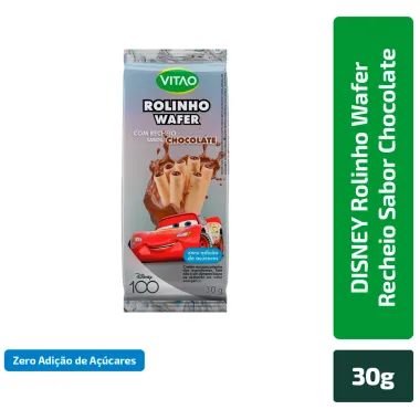 Rolinho Wafer Disney 100 Sabor Chocolate Zero 30g_2