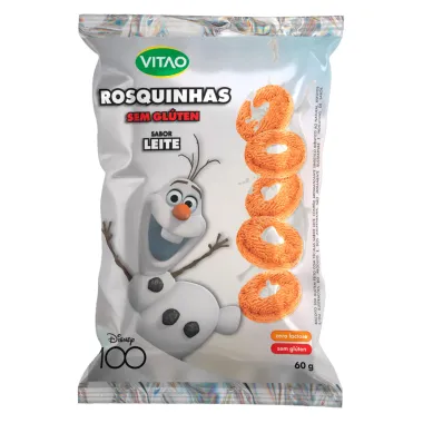 Rosquinha Vitao Disney 100 Sabor Leite Sem Glúten 60g