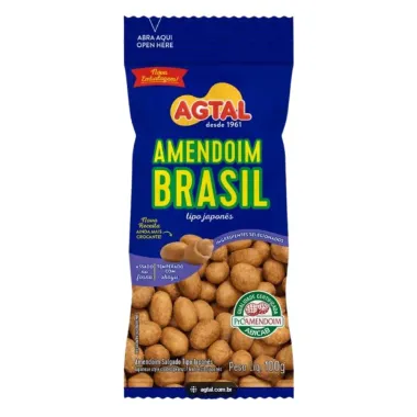 Amendoim Salgado Agtal Brasil Tipo Japonês 100g