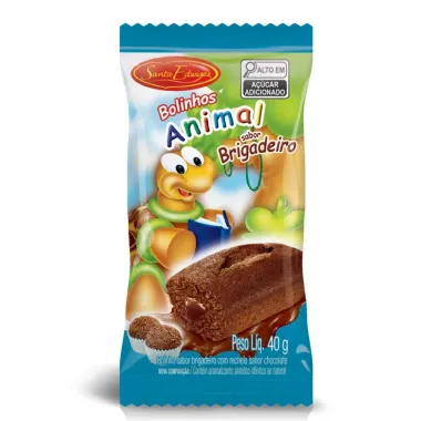 Bolinho Santa Edwiges Animal Recheio Brigadeiro 40g