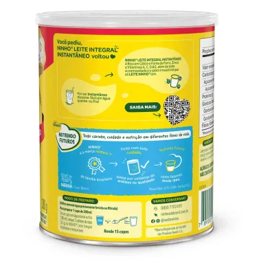 Leite Ninho Integral Instantâneo 380G