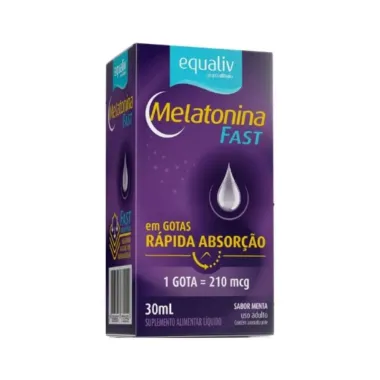 Melatonina Fast Equaliv Rápida Absorção Sabor Menta Gotas 30ml