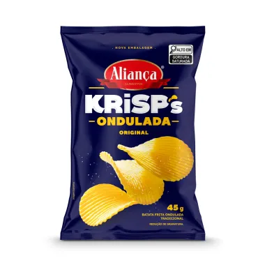 Batata Alian&ccedil;a Krisps Ondulada 45g
