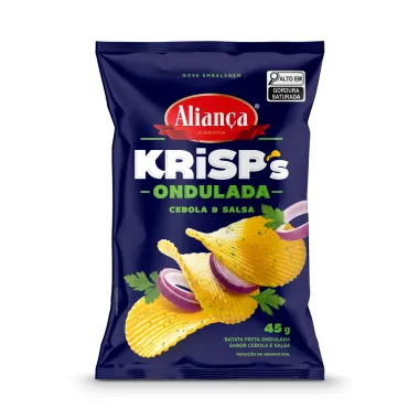 Batata Alian&ccedil;a Krisps Ondulada Cebola e Salsa 50g