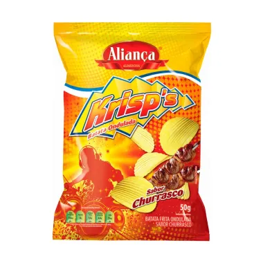 Batata Aliança Krisps Ondulada Churrasco 50g