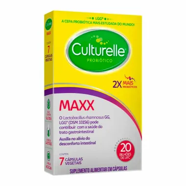 Probióticos Culturelle Maxx Suplemento Alimentar 7 Cápsulas Caixa