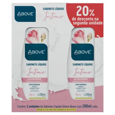 Sabonete Líquido Íntimo Above Óleos Essenciais 2 Unidades 200ml Cada