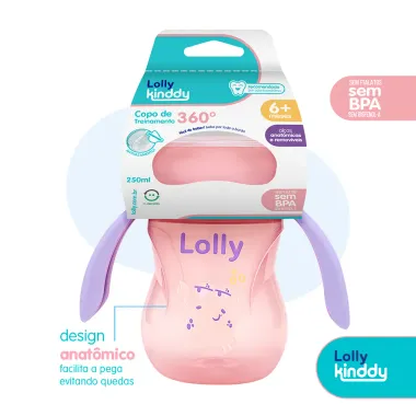 Copo para Treinamento Lolly Oceano com Alça Rosa 250ml_2