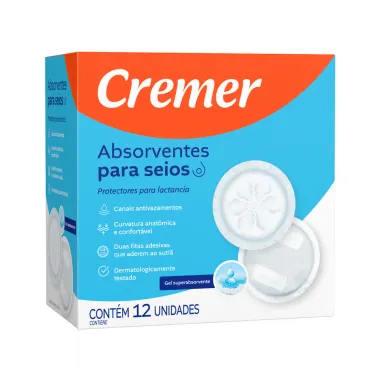 Absorvente Protetor de Seios Cremer 12 Unidades