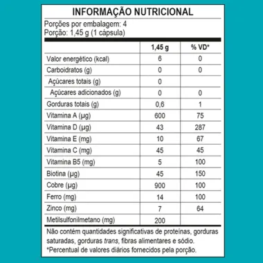 Nouve Biotin Mantecorp com 30 Cápsulas Moles