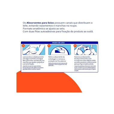 Absorvente Protetor de Seios Cremer 30 Unidades