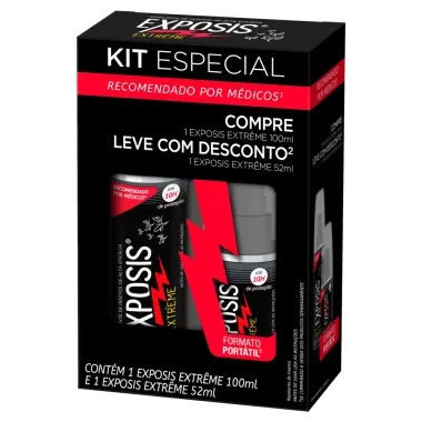 Kit Repelente Exposis Extrême 100ml e Leve com Desconto Exposis Extrême 52ml