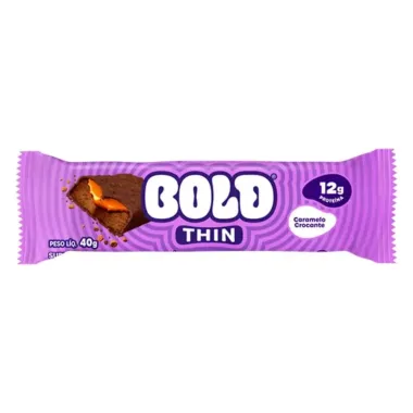 Barra de Proteína Bold Thin Caramelo Crocante