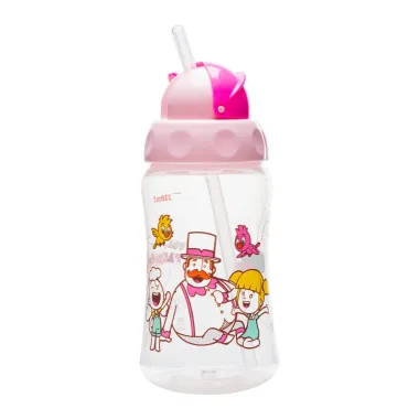 Copo Lolly Kinddy Mundo Bita com Canudo cor Rosa 330ml