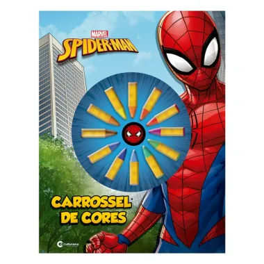 Livro Infantil Homem Aranha Carrossel de Cores