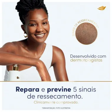 Dove Sérum Hidratante Corporal Hialurônico Dermo Renovador Pele Seca e Extra Seca 180ml