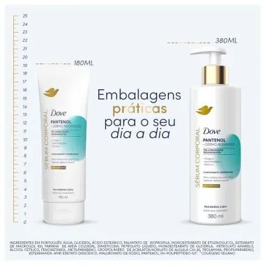 Dove S&eacute;rum Hidratante Corporal sem Perfume Pantenol Dermo Reparador Pele Sens&iacute;vel e Seca 180ml