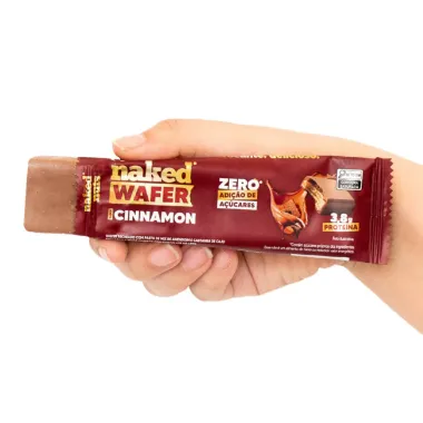 Naked Wafer 4g de Proteína Sabor Cinnamon Zero Açúcar 26g