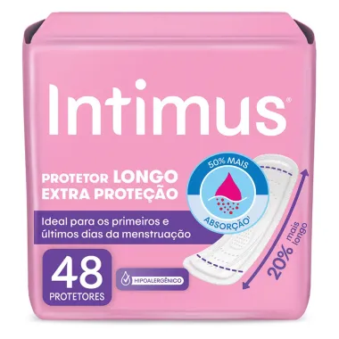 Protetor Diário Intimus Extra Proteção Longo Sem Abas 48 Unidades