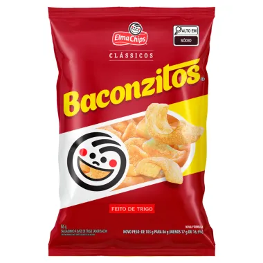 Baconzitos Elma Chips 86g Pacote