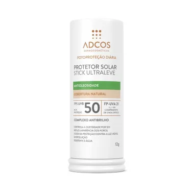 Protetor Solar Adcos Stick Ultraleve Antioleosidade FPS 50 Peach 12g