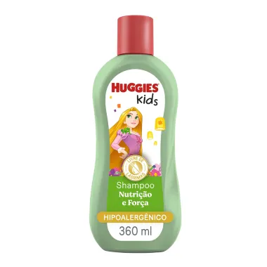 Shampoo Huggies Kids Enrolados Nutrição e Força Cabelos Fortes da Raiz as Pontas 360ml