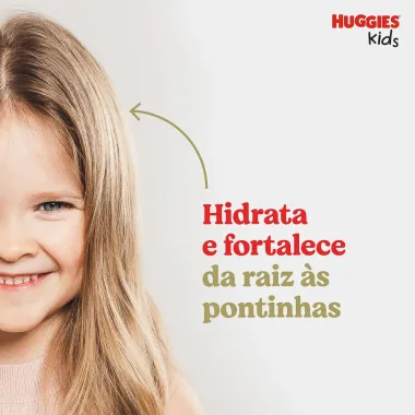 Shampoo Huggies Kids Enrolados Nutrição e Força Cabelos Fortes da Raiz as Pontas 360ml