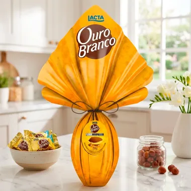 Ovo de P&aacute;scoa Lacta Ouro Branco 359g