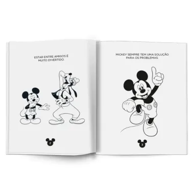 Livro Mickey com 6 Lápis de Cor para Ler e Colorir