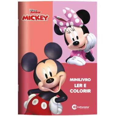 Livro Mickey com 6 Lápis de Cor para Ler e Colorir