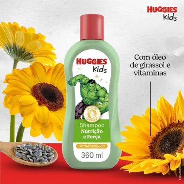 Shampoo Huggies Kids Nutrição e Força 360ml