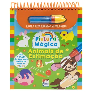 Livro Happy Books Pintura Mágica Animais de Estimação