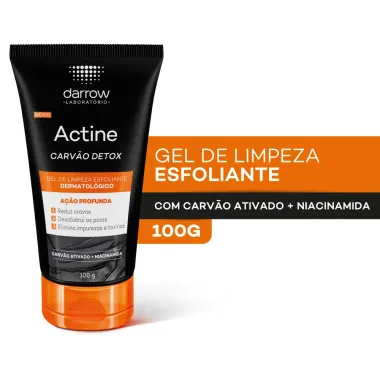 Gel de Limpeza Esfoliante  Actine Carv&atilde;o Detox Darrow 100g