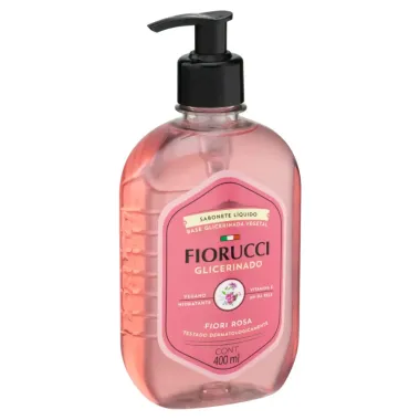 Sabonete Líquido Fiorucci Glicerinado Vegetal Fiori Rosa 400ml