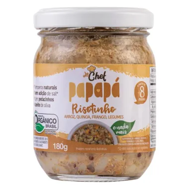 Risotinho Papapá Orgânico Arroz, Quinoa, Frango e Legumes La Chef 180g