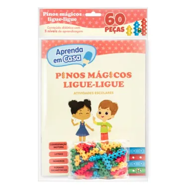 Livro Infantil Kit Ligue Ligue Pinos Mágicos