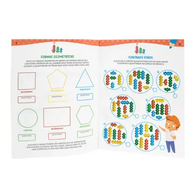 Livro Infantil Kit Ligue Ligue Pinos Mágicos