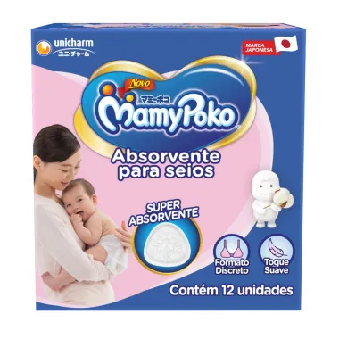 Absorvente para Seios MamyPoko 12 Unidades