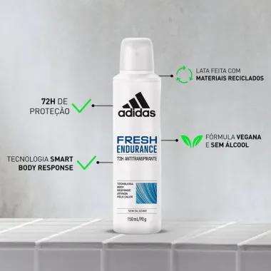 Desodorante Adidas Feminino Aerossol Antitranspirante Fresh Endurance 150ml